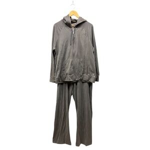 Champion Tracksuit Women's Size 2XL Gray Full Zip Hoodie‎ Sweatpants Set